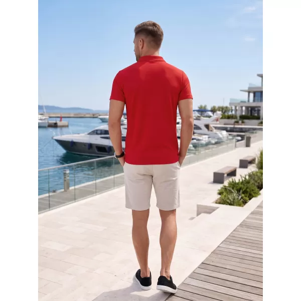  Férfi póló gallérral ALTISPORT NoPrint NP/ALM712 PIROS 