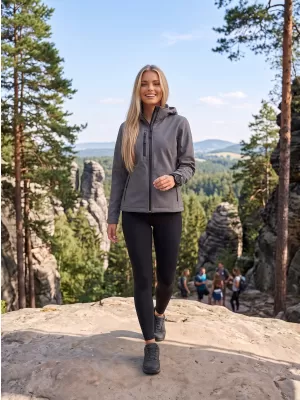 Női softshell kabát ALTISPORT NP/ALW125 SÖTÉTSZÜRKE KIEMELÉSEK