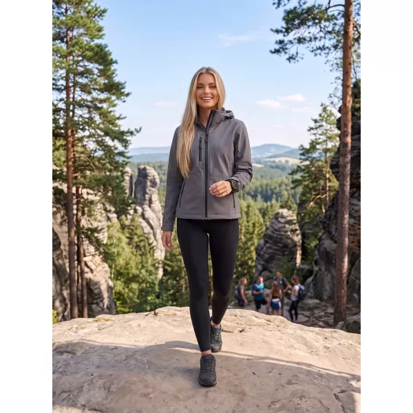  Női softshell kabát ALTISPORT NP/ALW125 SÖTÉTSZÜRKE KIEMELÉSEK 