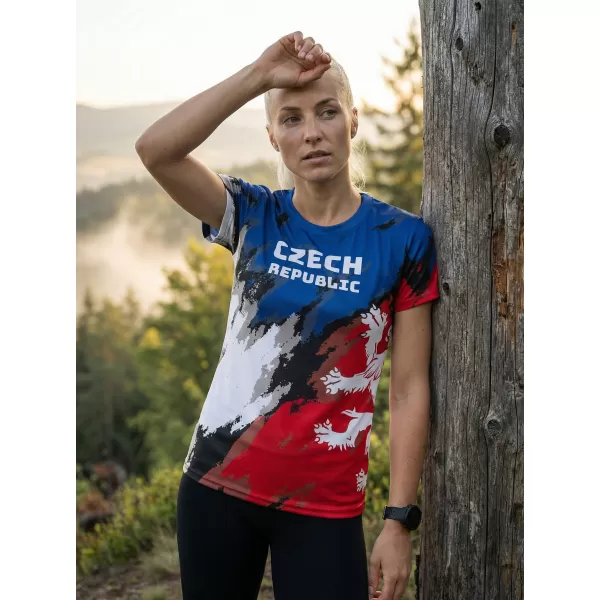  Prémium funkcionális női póló ALTISPORT x CZE VOJ/ALW036TR01 CSÍKOK 