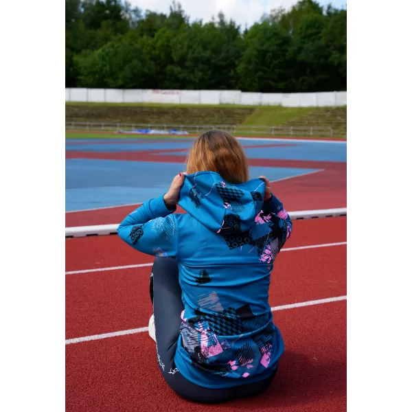 Női prémium pulóver ALTISPORT VOJ/ALW009MI01 SMARAGD/VILÁGOS RÓZSASZÍN 