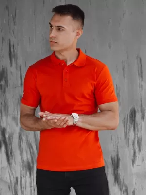 Mens t -phirt gallérral DSTREET PX0609 NARANCS