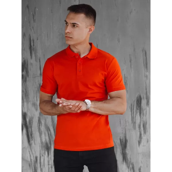  Mens t -phirt gallérral DSTREET PX0609 NARANCS 