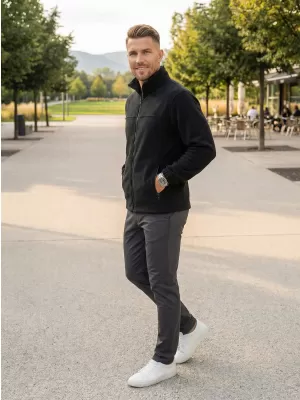 Férfi polár pulóver ALTISPORT NP/ALM105 ÉBENFA SZÜRKE