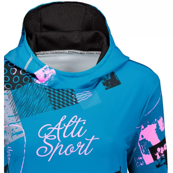  Női prémium pulóver ALTISPORT VOJ/ALW009MI01 SMARAGD/VILÁGOS RÓZSASZÍN 
