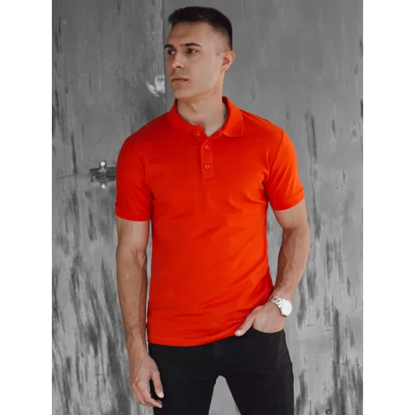  Mens t -phirt gallérral DSTREET PX0609 NARANCS 