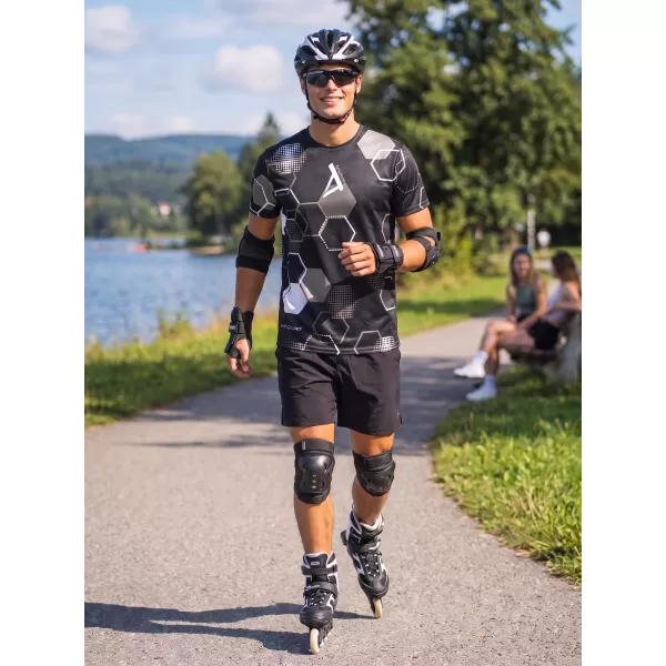  Férfi funkcionális prémium póló ALTISPORT VOJ/ALM037TR01 FEKETE ÉS FEHÉR 