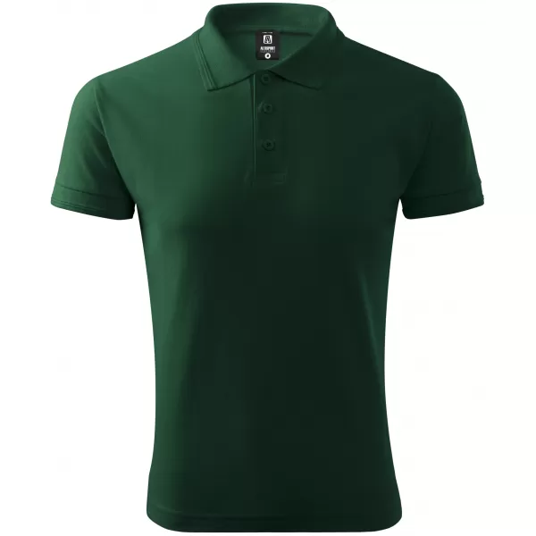  Férfi póló gallérral ALTISPORT NP/ALM302 SÖTÉTZÖLD 
