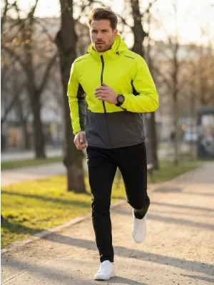 Férfi dzseki ALTISPORT NoPrint NP/ALM835 NEON SÁRGA