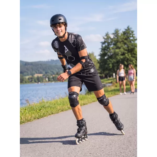  Férfi funkcionális prémium póló ALTISPORT VOJ/ALM037TR01 FEKETE ÉS FEHÉR 