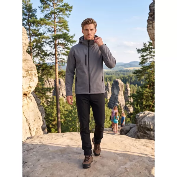  Férfi softshell kabát ALTISPORT NP/ALM225 SÖTÉTSZÜRKE KIEMELÉSEK 