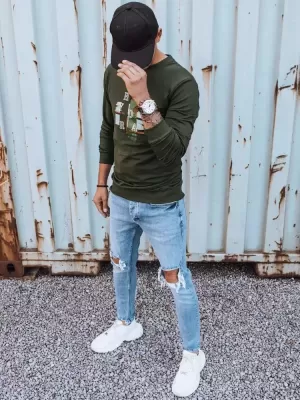 Férfi pulóver DSTREET BX5351 KHAKI