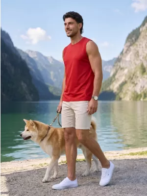 Funkcionális férfi felső ALTISPORT NoPrint NP/ALM028 PIROS