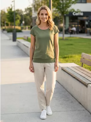 Női póló ALTISPORT NP/ALW021 KHAKI