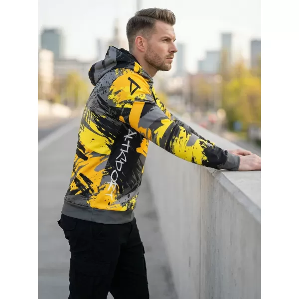  Prémium férfi pulóver ALTISPORT VOJ/ALM014MI01 FEKETE ÉS SÁRGA 