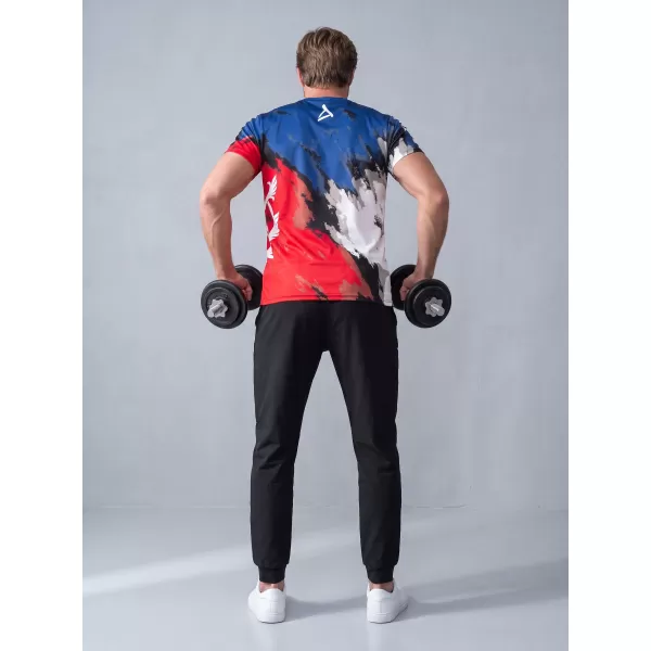  Férfi prémium funkcionális póló ALTISPORT x CZE VOJ/ALM036TR01 CSÍKOK 