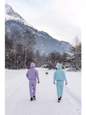 Női pamut melegítőnadrág NORDBLANC BOYFRIEND NBSPL7888 VILÁGOSKÉK