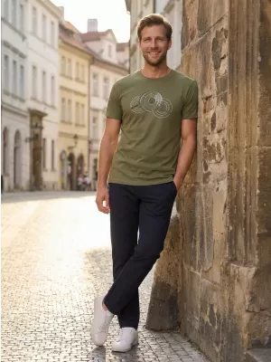 Pánské triko ALTISPORT CARRYOVER ALM160AL805 KHAKI