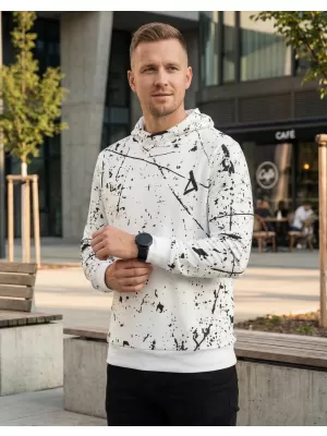 Férfi prémium funkcionális pulóver ALTISPORT VOJ/ALM034MI01 FEHÉR