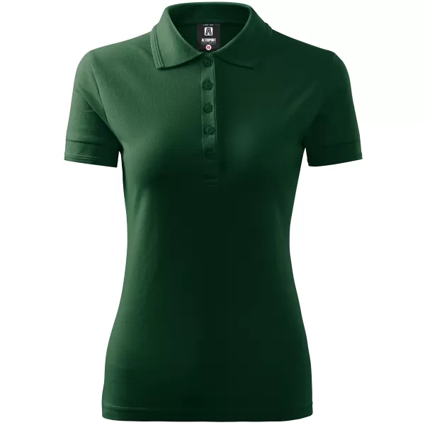  Női póló gallérral ALTISPORT NP/ALW012 SÖTÉTZÖLD 