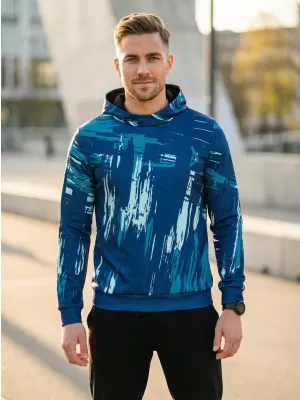 Prémium férfi pulóver ALTISPORT VOJ/ALM010MI01 SMARAGD/KÉK