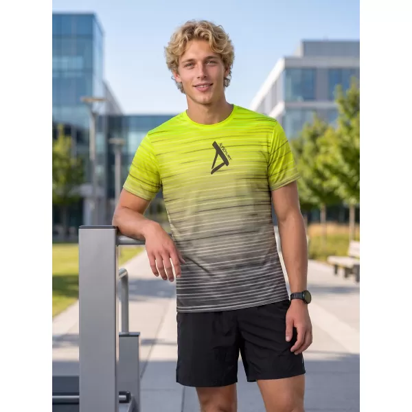  Prémium férfi póló ALTISPORT VOJ/ALM031TR01 FEKETE/FLUO SÁRGA 