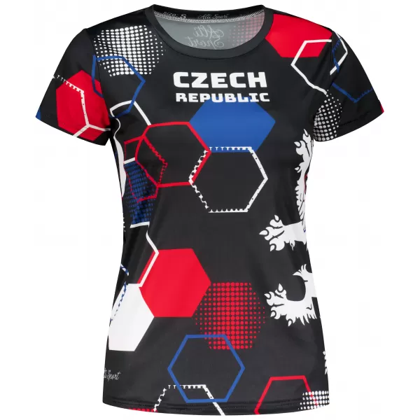  Prémium funkcionális női póló ALTISPORT x CZE VOJ/ALW036TR01 HATSZÖGLETŰ FEKETE 