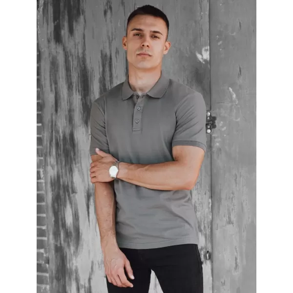  Mens t -phirt gallérral DSTREET PX0599 SÖTÉTKÉK 