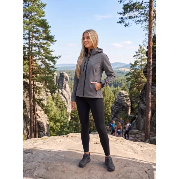  Női softshell kabát ALTISPORT NP/ALW125 SÖTÉTSZÜRKE KIEMELÉSEK 