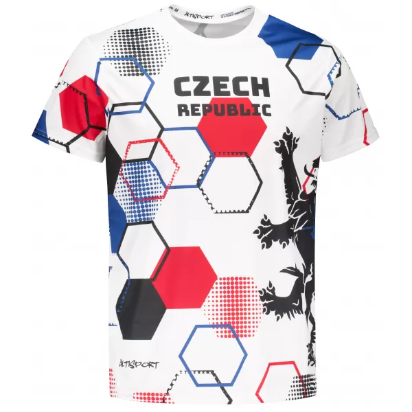  Férfi prémium funkcionális póló ALTISPORT x CZE VOJ/ALM036TR01 HEXA FEHÉR 