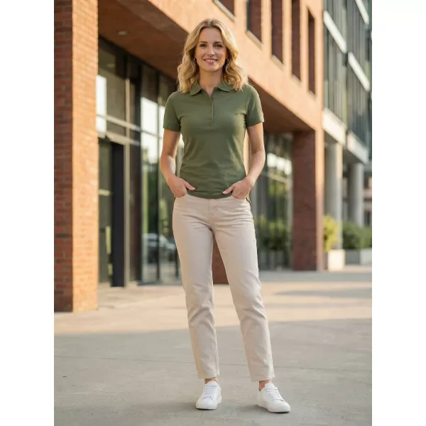 Női póló gallérral ALTISPORT NP/ALW012 KHAKI 