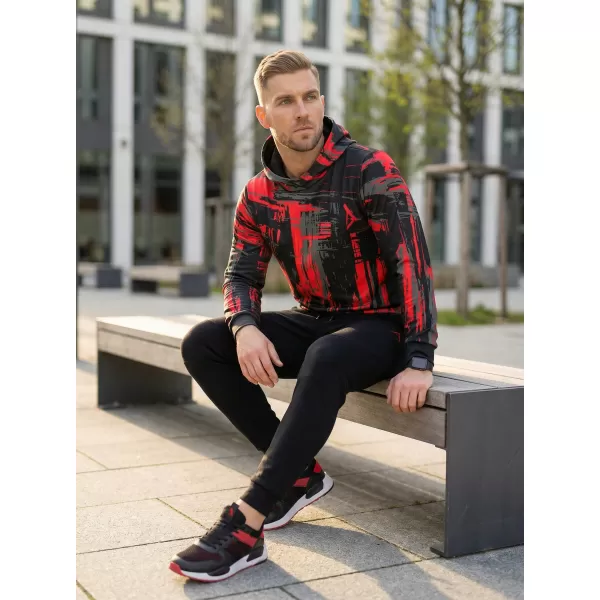  Prémium férfi pulóver ALTISPORT VOJ/ALM010MI01 FEKETE ÉS PIROS 