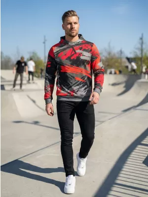 Prémium férfi pulóver ALTISPORT VOJ/ALM014MI01 FEKETE ÉS PIROS