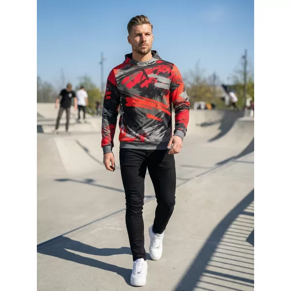  Prémium férfi pulóver ALTISPORT VOJ/ALM014MI01 FEKETE ÉS PIROS 