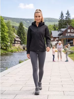 Női softshell kabát ALTISPORT NP/ALW125 FEKETE