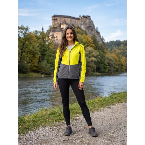  Női kabát ALTISPORT NoPrint NP/ALW965 NEON SÁRGA 