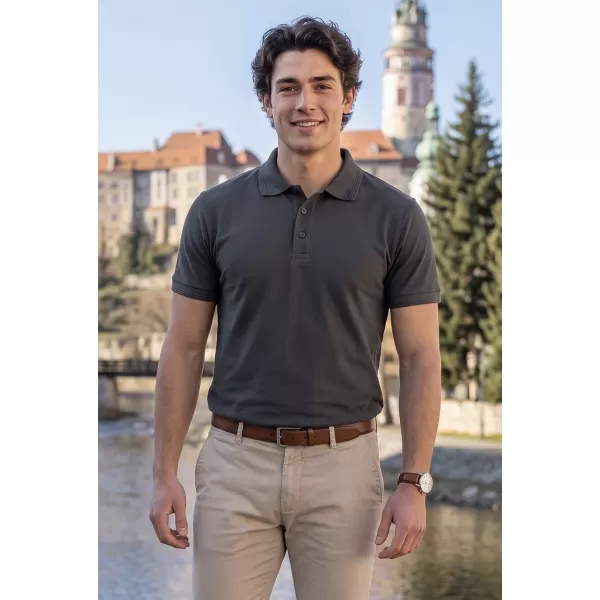  Férfi póló gallérral ALTISPORT NP/ALM302 SÖTÉT PALA 