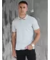 Mens t -phirt gallérral DSTREET PX0597 VILÁGOSSZÜRKE