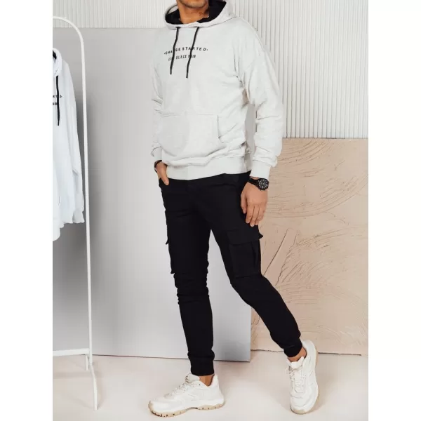  Férfi pulóver DSTREET BX5724 VILÁGOSSZÜRKE 