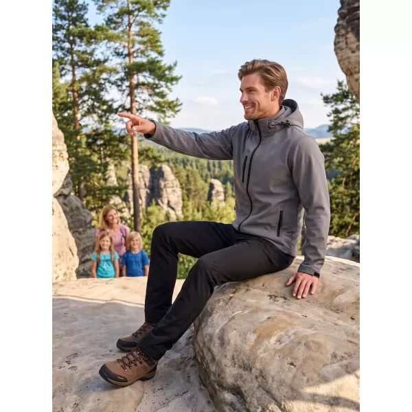  Férfi softshell kabát ALTISPORT NP/ALM225 SÖTÉTSZÜRKE KIEMELÉSEK 