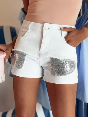 Rövidnadrág DSTREET SHINEWEAR SY0339 FEHÉR