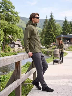 Férfi softshell kabát ALTISPORT NP/ALM225 KATONAI