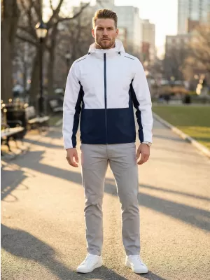 Férfi dzseki ALTISPORT NoPrint NP/ALM835 FEHÉR