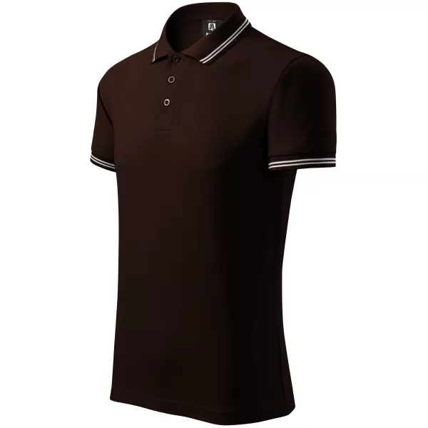  Férfi póló gallérral ALTISPORT NP/ALM921 KÁVÉ 