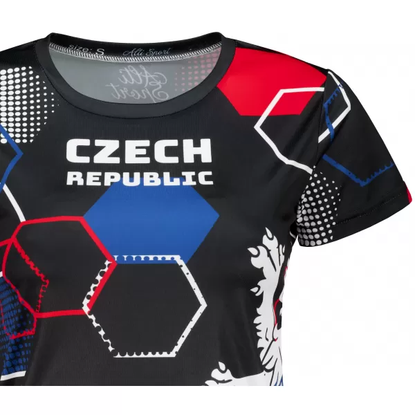  Prémium funkcionális női póló ALTISPORT x CZE VOJ/ALW036TR01 HATSZÖGLETŰ FEKETE 