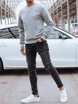 Férfi pulóver DSTREET BX5737 VILÁGOSSZÜRKE