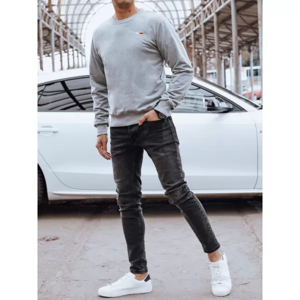 Férfi pulóver DSTREET BX5737 VILÁGOSSZÜRKE 