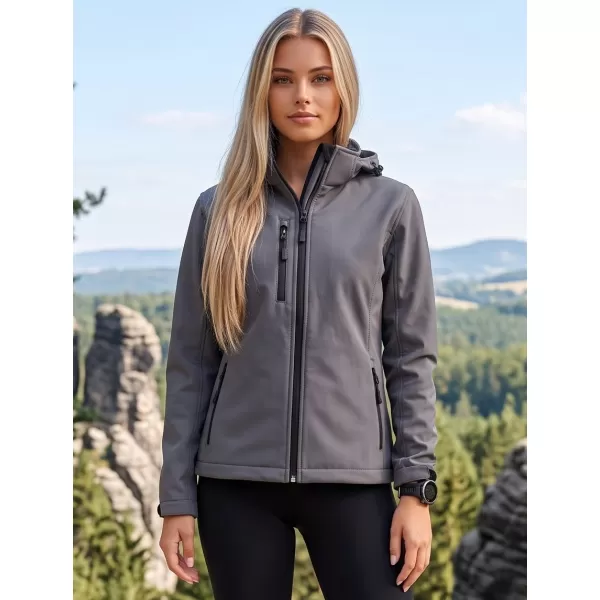  Női softshell kabát ALTISPORT NP/ALW125 SÖTÉTSZÜRKE KIEMELÉSEK 