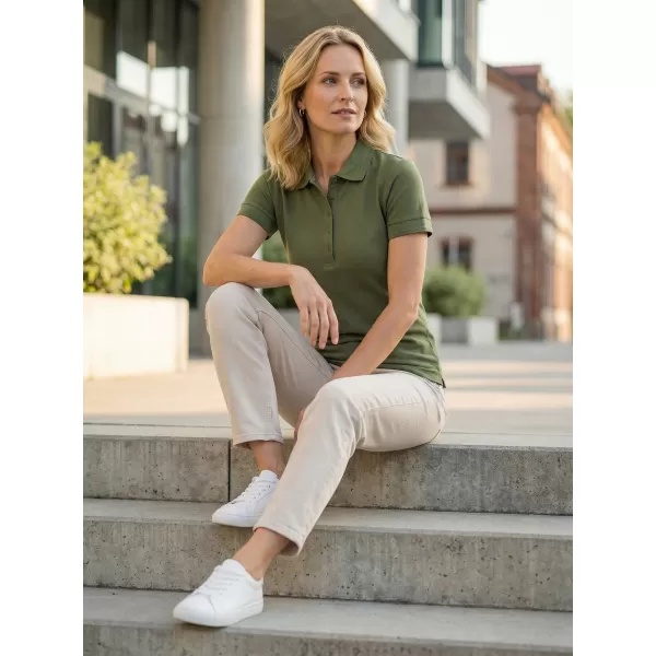  Női póló gallérral ALTISPORT NP/ALW012 KHAKI 