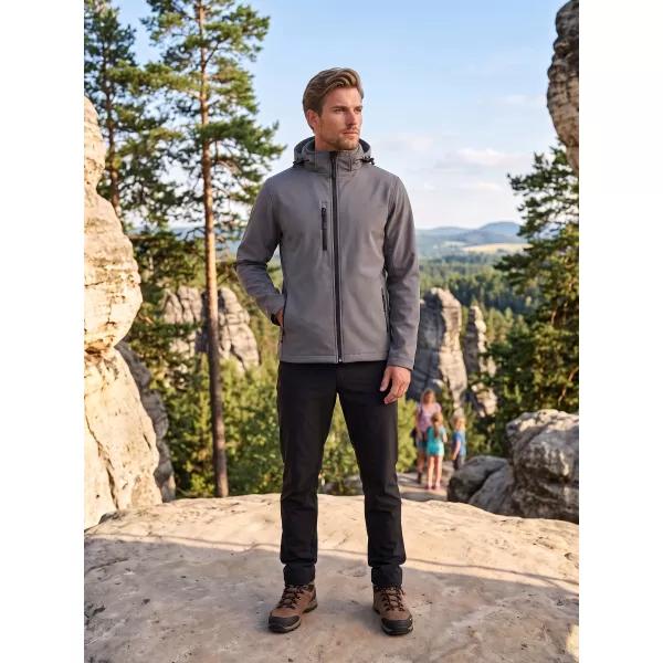  Férfi softshell kabát ALTISPORT NP/ALM225 SÖTÉTSZÜRKE KIEMELÉSEK 